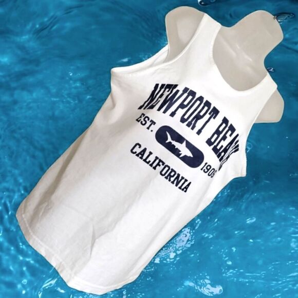 TANK TOP NEWPORT BEACH Est. 1906 CALIFORNIA ALSTYLE APPAREL ACTIVEWEAR MEDIUM - Picture 6 of 16